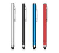MoKo Digital Stylus Pen, 4PZS Lápiz Táctil Capacitiva Universal con Consejos de Goma para Apple iPad/iPad Mini/Air/Pro, iPhone, Kindle, Samsung Galaxy, Tableta Android/iOS, Negro+Rojo+Plata+Azul