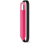 MoKo Estuche para lápices Compatible con el Apple Pencil (Pro y USB-C y 1.ª y 2.ª Gen), Bolsillo elástico Desmontable para lápiz óptico con Banda elástica adherida a la Funda del iPad, Rojo Sandía
