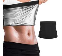 MoKo Faja Reductora Adelgazante Multifuncional, Cinturón Reductora Compresión de Sauna Deportivo Suave, Cinturón de Pérdida de Peso para Adelgazar y Entrenamiento para Mujeres, S/M, Negro/Plata