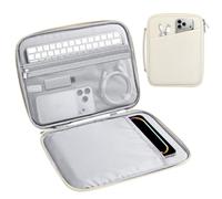 MoKo Funda acolchada de 9-11 pulgadas para iPad A16 2025/Pro 11-in, iPad 10./Air 5/4. 10,9'“, i-Pad9/8. 10,2, Galaxy Tab S8/S9 11”', Bolsa para tablet con asa, Beige