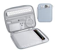 MoKo Funda acolchada de 9-11 pulgadas para iPad A16 2025/Pro 11-in, iPad 10./Air 5/4. 10,9'“, i-Pad9/8. 10,2, Galaxy Tab S8/S9 11”', Bolsa para tablet con asa, Azul brumoso