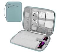 MoKo Funda Blanda para Tableta de 12.9 Pulgada, Bolsa Protectora Compatible con iPad Pro 12.9 2024/2022/2021/2020/2018, iPad Air 12.9 2024, Galaxy Tab S9/S8 Plus 12.4" 2023/2022, Azul brumoso