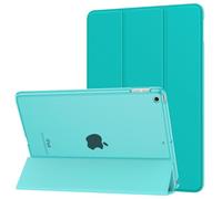 MoKo Funda Compatible con 2018/2017 iPad 9.7 6th/5th Gen, Ultra Delgado Función de Soporte Protectora Plegable Cubierta Inteligente Trasera Transparente, Pavo Real Verde