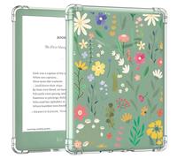 MoKo Funda Compatible con 6" All-New Kindle (11th Generation-2024/2022 Release), Cubierta Ultra Delgada Estuche Carcasa TPU Transparente Flexible Trasera de Goma Esmerilada, Flores