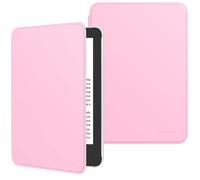 MoKo Funda Compatible con 6" Kindle(11ª Generación 2024/2022) & Versión Internacional, Carcasa Ligera Cubierta con Auto Activación/Reposo para E-Readers Kindle 2024 11ª Generación, Flor Rosa