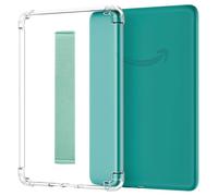 MoKo Funda Compatible con 7" Kindle Paperwhite(12ª Gen-2024) y Kindle Paperwhite Signature Edition, Carcasa Delgada Transparente con Correa de Mano Cubierta TPU Ligera Borde de Parachoques,Agave Verde
