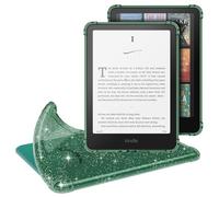 MoKo Funda Compatible con 7 Pulgadas Kindle Paperwhite (12.ª generación) 2024 / Kindle Colorsoft Signature Edition 2024, Cubierta Ultra Delgada Estuche Carcasa TPU Transparente, Purpurina Agave Verde