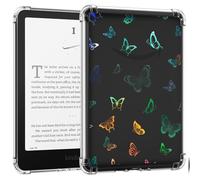 MoKo Funda Compatible con 7 Pulgadas Kindle Paperwhite (12.ª generación) 2024 / Kindle Colorsoft Signature Edition 2024, Cubierta Ultra Delgada Estuche Carcasa TPU Transparente, Deslumbra Mariposa