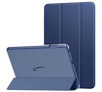 MoKo Funda Compatible con All-New Amazon Kindle Fire HD 8 & 8 Plus Tablet(12/10th Gen,2022/2020),Carcasa Trasera Transparente Delgada de PC Soporte Plegable Cubierta con Auto Activación/Reposo, Índigo