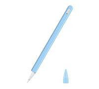 MoKo Funda Compatible con Apple Pencil Pro/Apple Pencil 2ª Generación, 2 Piezas Apple Pencil Pro/2ª Funda Protectora de Pencil y Cubierta Nib Silicona Compatible con Carga Magnética, Azul Claro