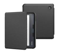 MoKo Funda Compatible con Kobo Libra Colour 7" 2024, Carcasa Delgada y Ligera de TPU con Auto Reposo/Activación Cubierta Inteligente Protectora para Kobo Libra Colour 2024, Tela Negra