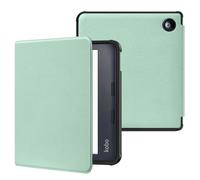MoKo Funda Compatible con Kobo Libra Colour 7" 2024, Carcasa Delgada y Ligera de TPU con Auto Reposo/Activación Cubierta Inteligente Protectora para Kobo Libra Colour 2024, Verde Tequila con Lichi