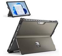 MoKo Funda Compatible con Microsoft Surface Pro 7 Plus 2021/ Pro 7 2019/Pro 6/5/4/LTE, Carcasa de Cuerpo Completo con Soporte de Lápiz Compatible con Teclado y Soporte Original, Negro Esmerilado