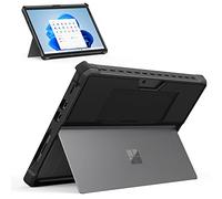 MoKo Funda Compatible con Microsoft Surface Pro 8 13" Pantalla Táctil Tableta, Cubierta Funda con Correa de Mano y Protección Completa de Esquinas Compatible con Type Cover Teclado, Negro
