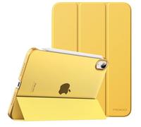 MoKo Funda Compatible con Nuevo iPad Mini 6ª Generación 8.3" 2021 (iPad Mini 6 8.3-Inch), Delgado y Ligero Protector con Magnética Función de Cargar/Par y Auto Sueño/Estela, Amarillo Niebla