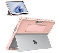 MoKo Funda Compatible con Surface Pro 11, Surface Pro 10, Surface Pro 9 de 13", Funda para Tablet Todo en uno con Correa de Mano, Compatible con Teclado Tipo Cover para Surface Pro 11,10,9, Oro Rosa