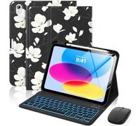 MoKo Funda con Teclado para iPad 11.ª Gen A16 11" 2025 con Ratón, Magnolia