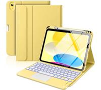 MoKo Funda con Teclado táctil para iPad (A16) 11ª/10ªgen, Amarillo Claro