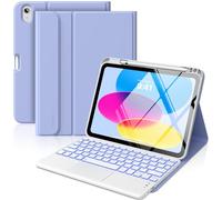 MoKo Funda con Teclado táctil para iPad (A16) 11ª/10ªgeneración, Lavanda