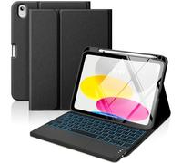 MoKo Funda con Teclado táctil para iPad (A16) 11ª/10ªgeneración, Negro