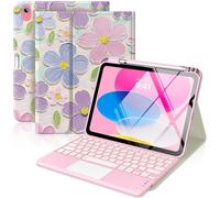 MoKo Funda con Teclado táctil para iPad (A16) 11ª/10ªgeneración, Óleo Flor