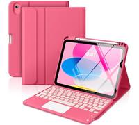MoKo Funda con Teclado táctil para iPad (A16) 11ª/10ªgeneración,Rosa