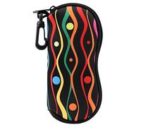 MoKo Funda de Gafas - [Ultra Ligero] Neopreno con Cremallera Almacenaje Lente Suave Sunglasses Case con Clip de Cinturón para Gafas, Bolsa de Llaves, Lápices, Tarjetas - Negro