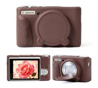 MoKo Funda De Silicona Blanda para Canon Powershot Sx740 HS/Sx730 HS | Funda para Canon Sx740 HS/Sx730 HS,Accesorios para Cámaras,Fundas Protectora,con 2 Protectores De Pantalla, Marrón