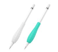MoKo - Funda de Silicona para Apple Pencil (diseño antirodado, Forma Triangular ergonómica), Funda de protección Flexible para Apple Pencil 1st / 2nd Generation, Color Blanco y Verde