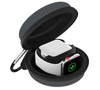 MoKo Funda de Transporte Compatible con Apple Watch Ultra3/Ultra2/Ultra,Series 11-1/SE3/SE2/SE y Airpods Pro/3/2/1 con Base de Soporte de Almacenamiento de Viaje Protectora Portátil,Gris Espacial