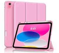 MoKo Funda Delgada para iPad A16 11", iPad 11.ª/10.ª Gen, Flor Rosa