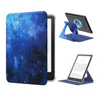 MoKo Funda Giratoria 360°para 7"eBook Reader 12ª Gen 2024,Trasera Transparente Funda Magnética Desmontable con Soporte Ajustable Auto Activación/Reposo,No para TCL Remarkable Kobo, NochedeEstrellaAzul