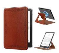 MoKo Funda Giratoria 360°para 7" eBook Reader 12ª Gen 2024, Trasera Transparente Funda Magnética Desmontable con Soporte Ajustable Auto Activación/Reposo, No para TCL Remarkable Kobo, Estilo Vintage