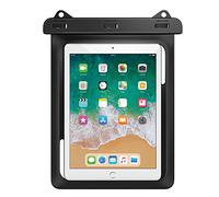 MoKo Funda Impermeable - Universal Waterproof para Aire Libre Compatible con iPad 9 10.2 2021, iPad 8/7 10.2, Air 4 10.9, Air 3 10.5, iPad Pro 11, Galaxy Tab A7 10.4, Tab S6 10.5, Tab E9.6, Negro