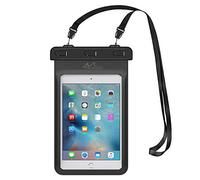 MoKo Funda Impermeable - Universal Waterproof para iPad Mini 6 2021, iPad Mini 5/4/3/2/1, Galaxy Tab A 8.0/8.4, Tab A7 Lite 8.7, Tab E 8.0, Huawei MatePad M5/T8 y Tableta 8.4 Pulgadas - Negro