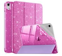 MoKo Funda iPad (A16) 11.ª Generación 11 Pulgadas 2025/10ª Gen 10,9" 2022, Funda Brillante, Cascara Delgada Trasera de TPU Transparente Brillante, Compatible con Touch ID, Violeta Purpurina
