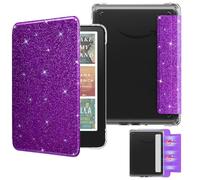 MoKo Funda Magnética Desmontable para 7" E-Reader 12.ª Gen 2024 y Color 2024/2025, Cubierta Trasera a Prueba de Arañazos Ligera con Auto Sueño/Estela, No Apto con BOOX y Kobo, Purpurina Púrpura
