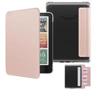 MoKo Funda Magnética Desmontable para 7" E-Reader 12.ª Gen 2024 y Color 2024/2025, Cubierta Trasera a Prueba de Arañazos Ligera con Auto Sueño/Estela, No Apto con BOOX y Kobo, Oro de Rosa