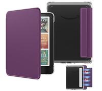 MoKo Funda Magnética Desmontable para 7" Paperwhite 12ª Gen 2024&Colorsoft 2024/2025,Funda Trasera Ultratransparente y Resistente a los arañazos con Auto Wake/Sleep,Not fit BOOX Kobo,Morado Oscuro