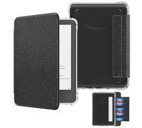 MoKo Funda Magnética Desmontable para Kindle(11ª Gen-2024/2022) 6 Pulgada,Funda Trasera Ultratransparente Resistente a los arañazos Ligera Cubierta Protectora con Auto Sueño/Estela, Denim Negro