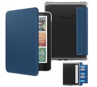 MoKo Funda Magnética Extraíble para 7" Kindle Paperwhite 12ª Generation 2024 & Kindle Colorsoft 2024/2025,Luz Trasera Ultraligera a Prueba de Arañazos y Funda con Auto Wake/Sleep, Azul Marino Oscuro