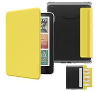MoKo Funda Magnética Extraíble para 7" Kindle Paperwhite 12ª Generation 2024 & Kindle Colorsoft 2024/2025,Luz Trasera Ultraligera a Prueba de Arañazos y Funda con Auto Wake/Sleep, Amarillo Claro