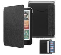 MoKo Funda Magnética Extraíble para 7" Kindle Paperwhite 12ª Generation 2024 & Kindle Colorsoft 2024/2025,Luz Trasera Ultraligera a Prueba de Arañazos y Funda con Auto Wake/Sleep, Denim Negro