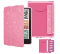 MoKo Funda Magnética Extraíble para 7" Kindle Paperwhite 12ª Generation 2024 & Kindle Colorsoft 2024/2025,Luz Trasera Ultraligera a Prueba de Arañazos y Funda con Auto Wake/Sleep, Rosa Brillo