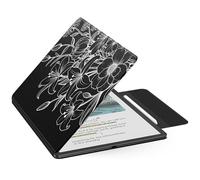 MoKo Funda Magnética para Kindle Scribe 11" (3ª Generación) y Kindle Scribe Colorsoft (1ª Generación), Funda de Folio Premium de PU con Cierre de lápiz y Auto Sueño/Estela, Línea Flor