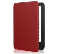 MoKo Funda Compatible con 6" Nuevo Kindle(11ª Generación 2024/2022), Carcasa Ligera Cubierta con Auto Activación/Reposo para e-Reader, Rojo