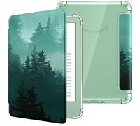 MoKo Funda para 6" Kindle (11ª Generación 2024/2022), Cubierta Ultra Delgada Estuche Carcasa TPU Transparente Flexible Trasera Auto Activación/Reposo de Kindle 2024 11ª Generación, Bosque Verde