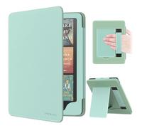 MoKo Funda para 7"/6.8" Kindle Paperwhite(12th/11th Generation-2024/2021), PU Estuche Niño con Correa de Mano para Kindle Paperwhite Edición de Firma, Auto Sueño/Estela, Agave Verde