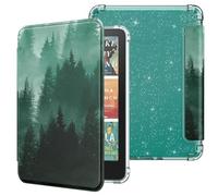 MoKo Funda para 7" Kindle Paperwhite 12ª Gen 2025/2026 & Kindle Colorsoft 2024/2025, Brillo Claro Cubierta Trasera de TPU Flexible con Carcasa Ligera, No Apta para Kobo, Bosque Verde