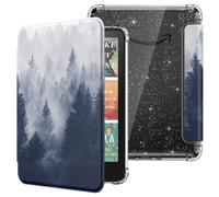 MoKo Funda para 7" Kindle Paperwhite 12ª Gen 2025/2026 & Kindle Colorsoft 2024/2025, Brillo Claro Cubierta Trasera de TPU Flexible con Carcasa Ligera, No Apta para Kobo, Bosque Gris